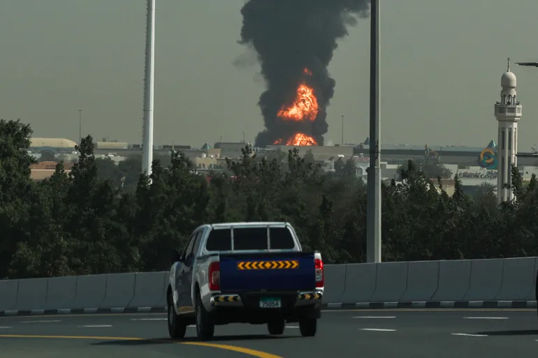 Drone Attacks Spark Fire Near Dubai Airport