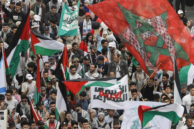 Moroccans Rally In Rabat Against Israel Death Penalty Law